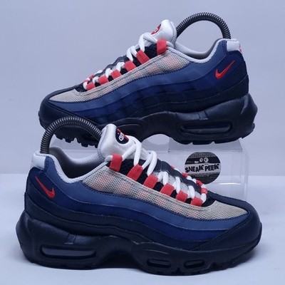 Nike Air Max 95 - UK Größe 4 - Turnschuhe Schwarz Weiß Rot Schuhe Sneaker Junior