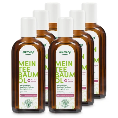 alkmene 6x Teebaumöl Kopfhaut Tonikum Juckreiz Linderung 100% bestätigt - vegan