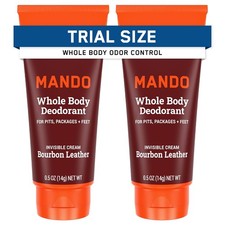Mando Whole Body Deodorant Cream Bourbon Scent Travel Size 2 Pack