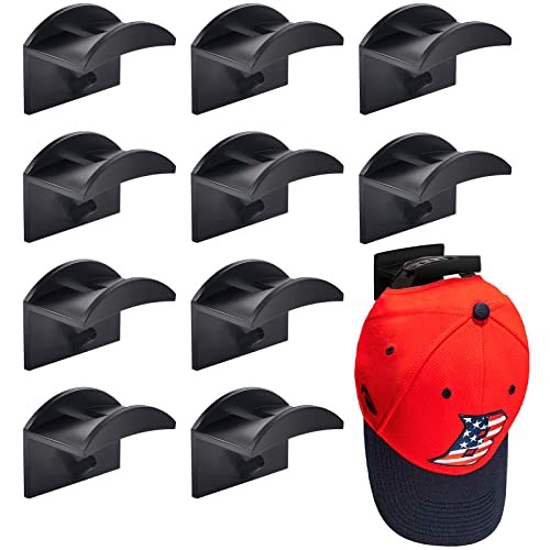 10 Pack Adhesive Hat Holder Cap Hook for Wall Mount No  Assorted colors 