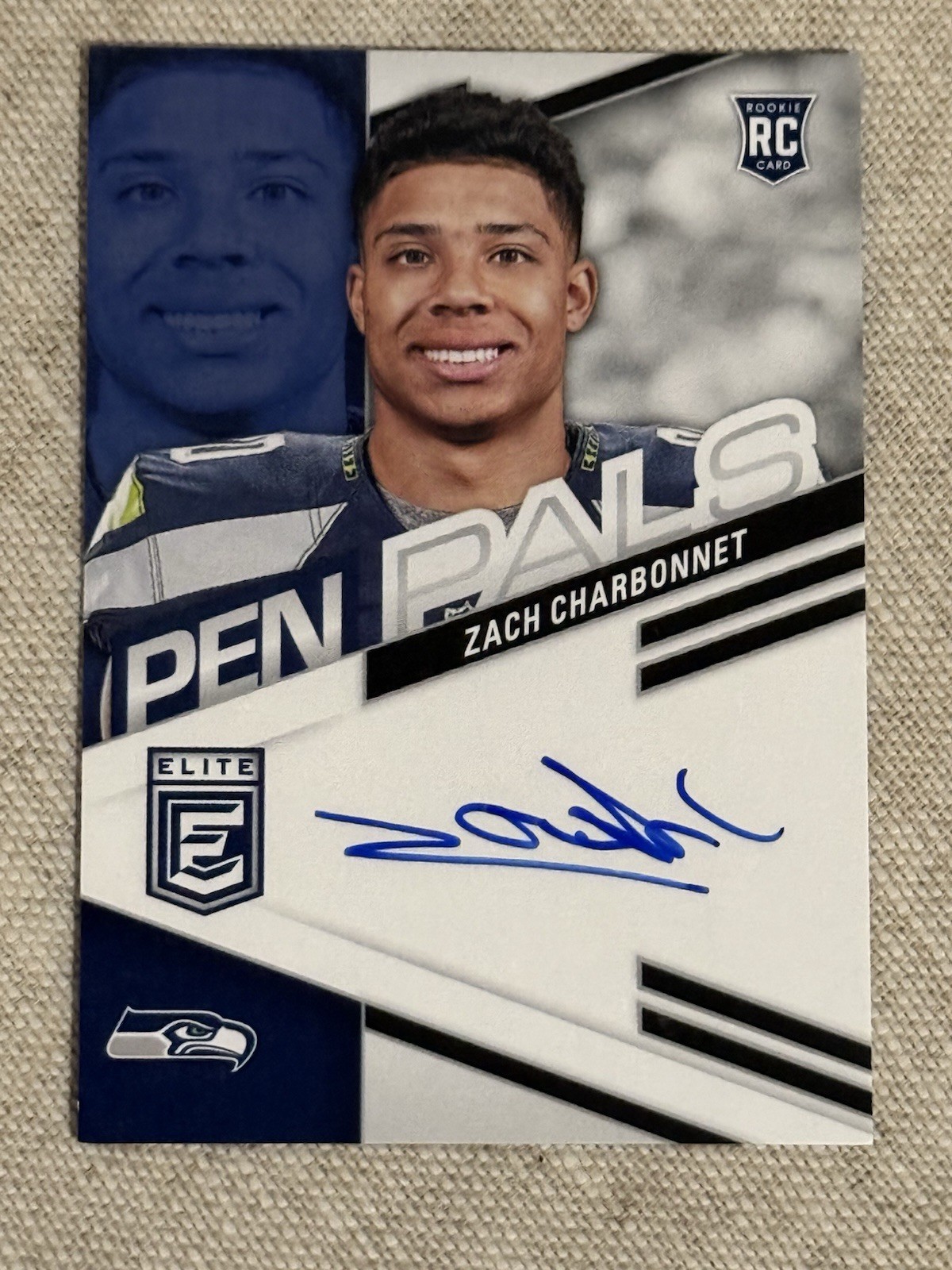 ZACH CHARBONNET 2023 Panini Donruss Elite Pen Pals Blue Ink Auto Rookie