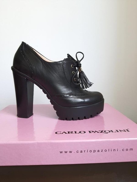 Women Carlo Pazolini Boots Black Leather 36 #10LD