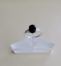 Australian Black Tourmaline 925 Sterling Silver Solitaire Ring Size 11 2.90 CT