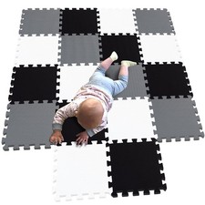 18 Pieces Puzzle Play Mats, Soft Baby Play Mat, Kids Interlocking Foam Floo...