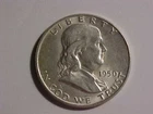 1950 D  Silver Franklin Half Dollar