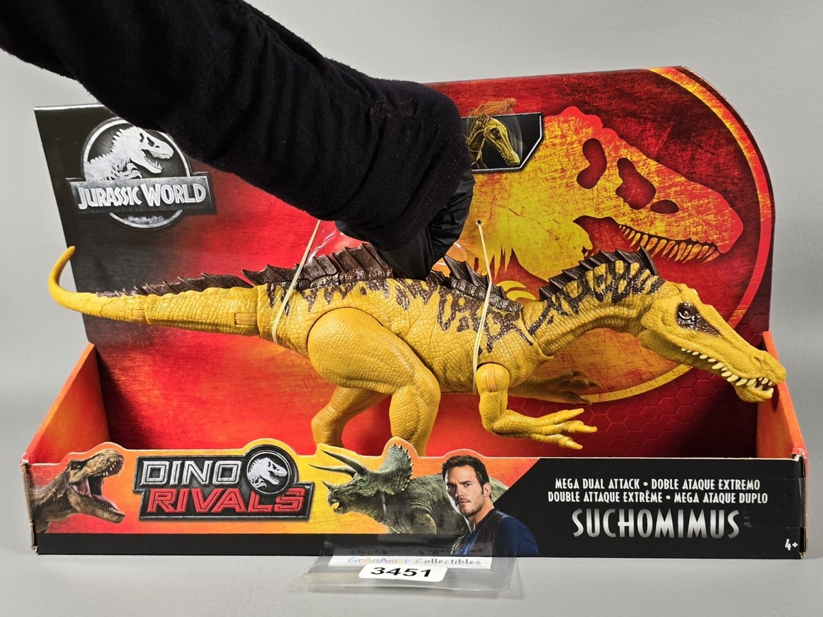 Jurassic World Mega Dual Attack SUCHOMIMUS Dino Rivals Action