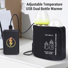 USB Dual Bottle Warmer Constant Temperature Portable Baby Bottle Warmer USB Milk