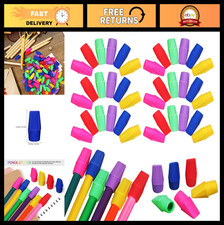120Pcs Colorful Pencil Top Eraser Caps - Bulk Toppers for School, Office, Home U