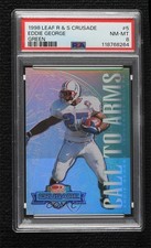 1998 Leaf Rookies & Stars Donruss Crusade Green /250 Eddie George #5 PSA 8 7xr