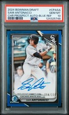 Sam Antonacci 2024 1st Bowman Draft Auto True Blue Refractor /150 PSA 10 🔥