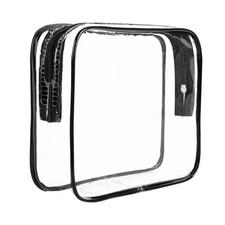 Clear Travel Toiletry Bag TSA Approved Size Makeup Cosmetic Bag Portable Wate...