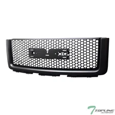 Topline For 2007-2013 GMC Sierra 1500 Round Hole Mesh Front Bumper Grille - Blk