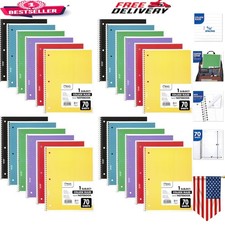 Versatile 24 Pack College Ruled Notebooks, 70 Sheets Each, Colorful Variety