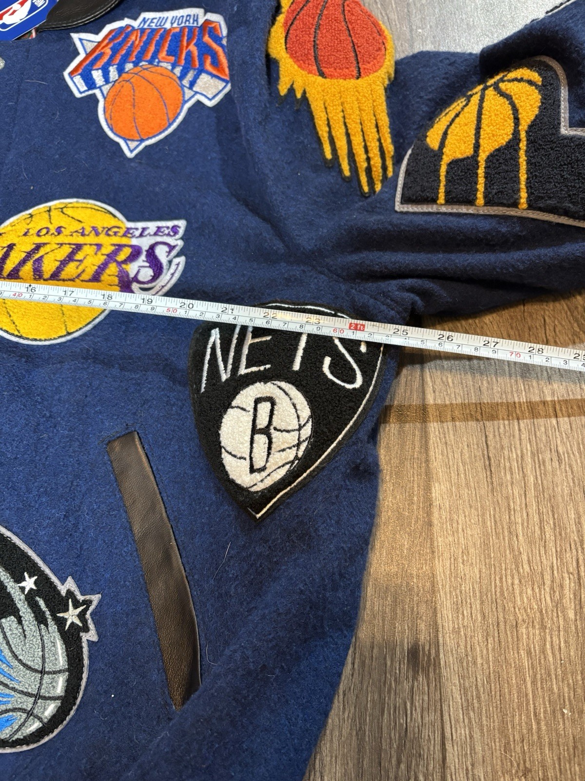 Jeff Hamilton NBA Logo Jacket Wool Men’s Size Large Dark Navy NWT