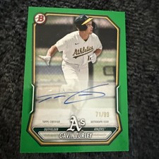 2026 Bowman Baseball Gavin Turley Paper Prospect Auto Green /99 BPA-GT Athletics