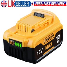 12.0Ah Battery for Dewalt 18V XR Lithium-Ion DCB184 DCB183 DCB182 DCB185 DCB205
