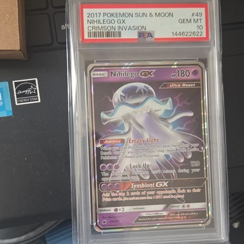 The Pokémon Company Nihilego GX Holo Ultra Rare 49/111 EN 2017 PSA 10