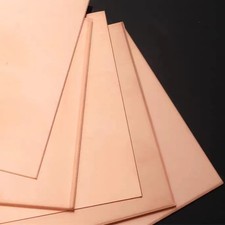 LSVERDE 4 Pcs 99.9 Pure Copper Sheet, 10" x 2.5", 24 Gauge 0.5mm Thickness,