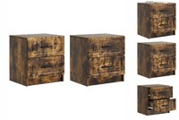 Nachttisch 2Er Set Nachtschrank GeräUcherte Eiche 43X34,5X44,5 Cm