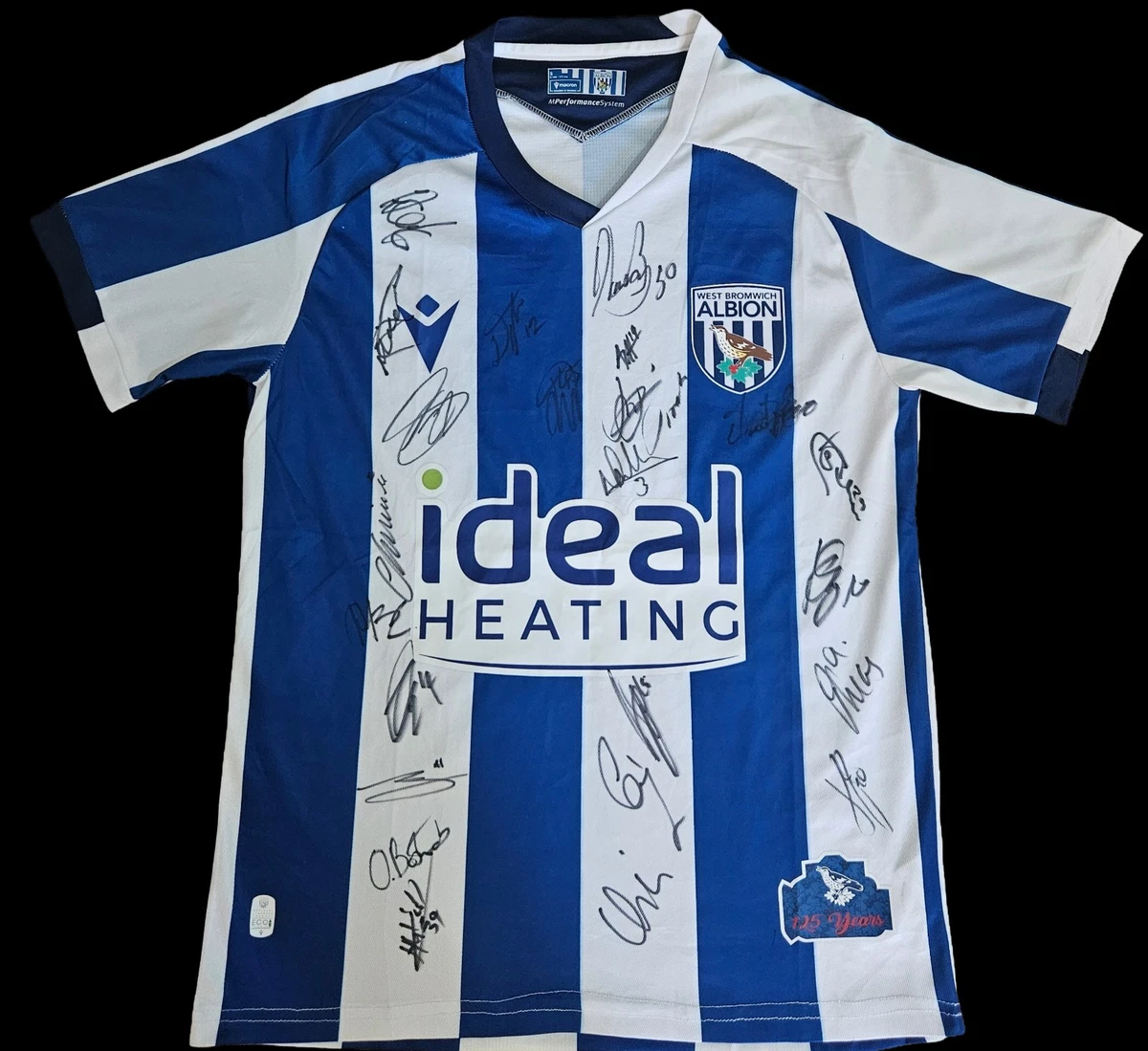 Ballon De Football Dédicacé Par 13 Joueurs De West Bromwich Albion (WBA) - Original
