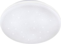 Eglo Led Deckenleuchte Frania-S Weiß Ø 43 Cm Neutralweiß Mit Kristalleffekt