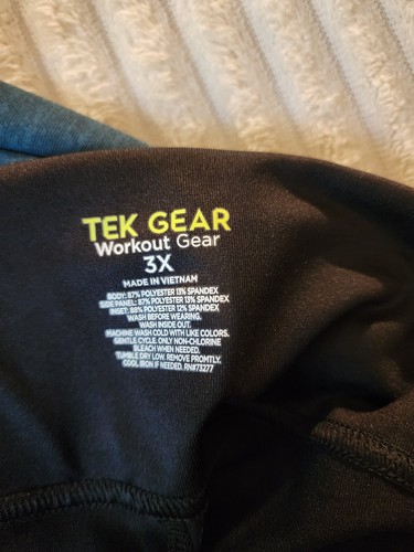 Pantaloni sportivi donna taglie forti 3XL yoga allenamento Tek Gear nero blu - Foto 2 di 4