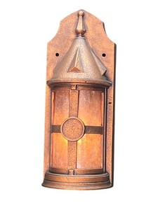 RESTORED One of THREE Storybook Style Exterior Sconces in Antique Copper #2553