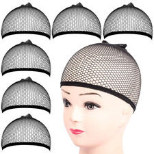 6PCS Wig Cap, 6PCS Black Mesh Wig Cap Net, Closed End Hair Mesh Net, Liner Weavi