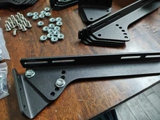 10" Adjustable Back wall or floor mount amplifier racks, 90 - 45 degree setting