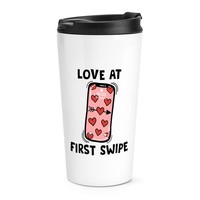 Liebe Bei Erste Swipe Reise Becher Tasse Valentinstag Freundin Freund Lustig