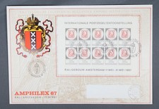 MayfairStamps Netherlands 1967 International Stamp Exhibition Souvenir Sheet Cov