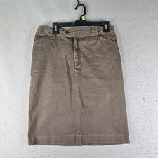 Ralph Lauren LRL Jeans Co Skirt Womens 10 Brown Straight Casual Vintage Basic