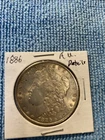 SILVER Morgan dollar silver 1886 AU Detail
