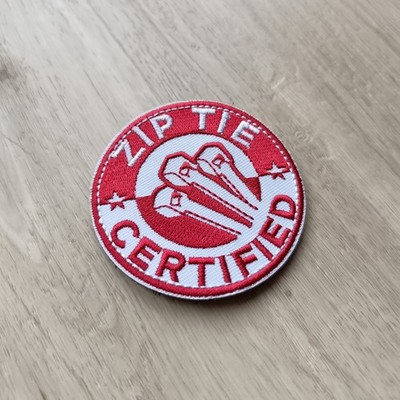 Zip Tie Certified| Patch Aufnäher| Applikation | NEU | Polizei, Kabelbinder 