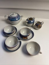 11 PC Vintage Childs Mini Tea Set Lusterware Hand Painted Japan Child