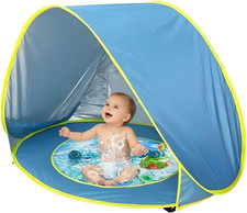 Baby Beach Tent with Pool, Pop up Sun Shelter for Infant Toddlers, Portable UV P