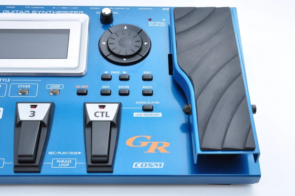 Roland GR-55 Guitar Synthesizer Blue 2011 w/Adapter Working Z4A4538 - Image 4 of 4