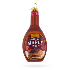 Maple Syrup Bottle Glass Ornament