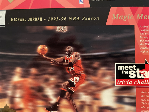 Michael Jordan Upper Deck Meet The Stars 2 Large Cards Lot 1984 and 1996 - Picture 8 of 10