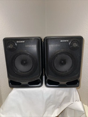 VTG Sony CFD-550 Stereo Mega Bass Boombox Speakers Pair of 2 VGUC Tested
