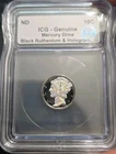 1941 Mercury Silver Dime “Black Ruthenium & Hologram” ICG Genuine