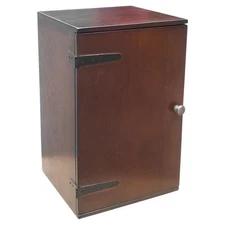 D-Art Collection Mahogany Solid Wood Ryan Trinkets Storage Cabinet in Brown
