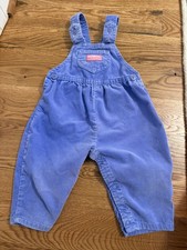 Vintage Osh Kosh B'Gosh Vestbak Corduroy Overalls Size 24M Girls USA Made