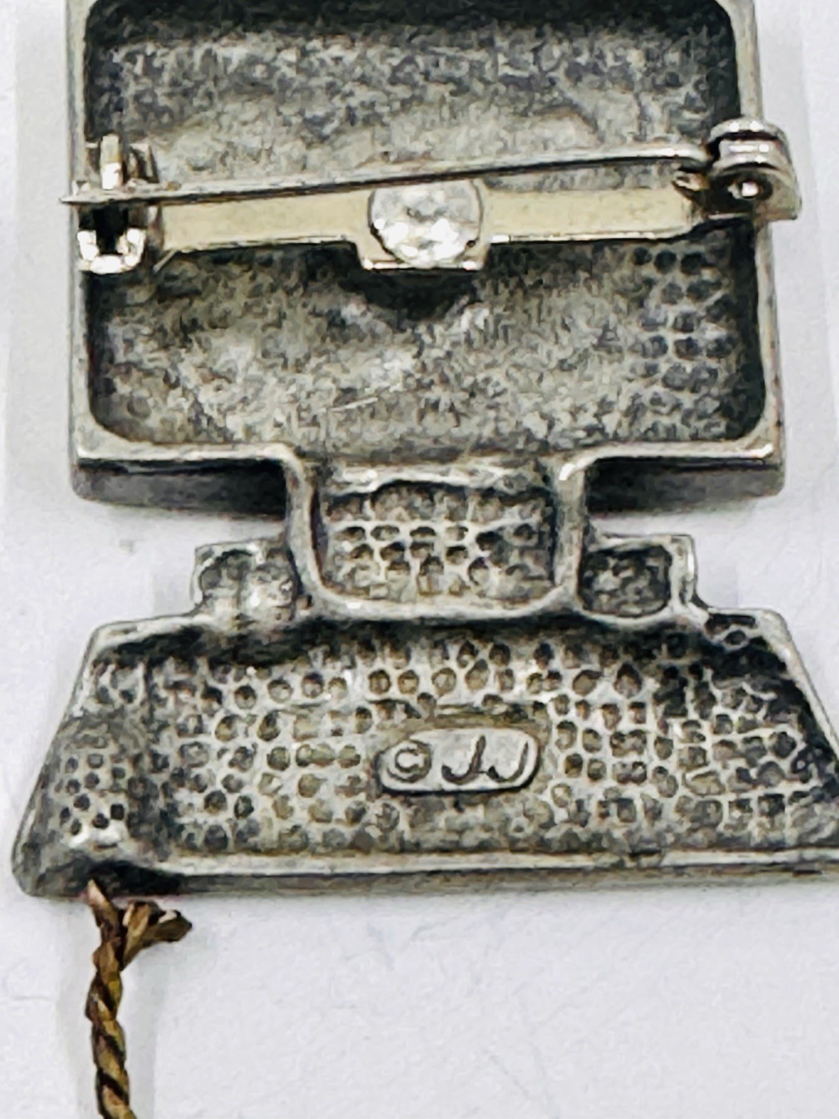 JJ Jonette Silver Tone Mouse Error Computer Brooc… - image 3