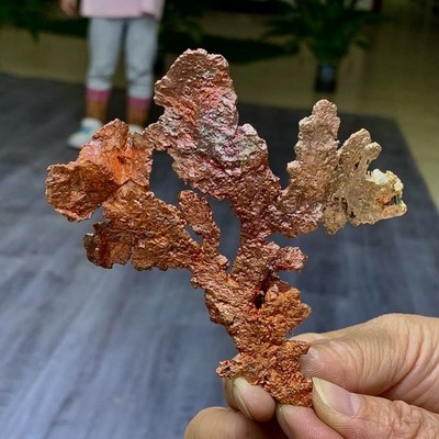 87G Rare!!iridescent Native Copper crystal mineral specimen