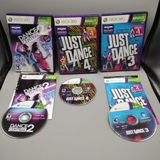 Xbox 360 Kinect Dance Central 2 & Just Dance 3 & 4 Lot Of 3 Video Games