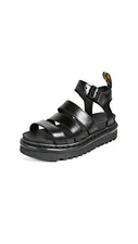 24191001 DR. MARTENS WOMEN'S BLAIRE SANDAL SIZE 10 - BLACK BRANDO LEATHER