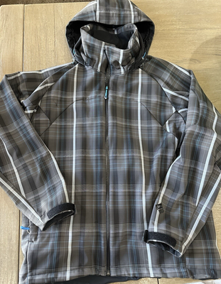 Salomon Soft Shell Clima Pro 00s Ski Jacket Black Blue Size Large