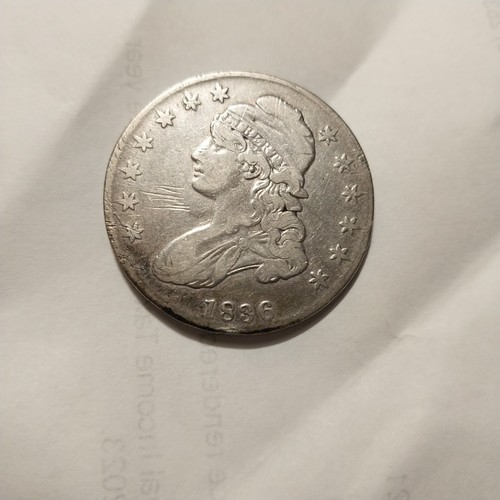 Cincuenta centavos borde letras 1836, ligeros arañazos, - Imagen 2 de 6
