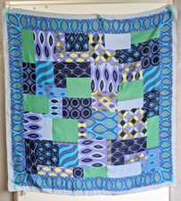 Authentic Helvetas luxury designer silk scarf 34 vintage 100 Pure Seta